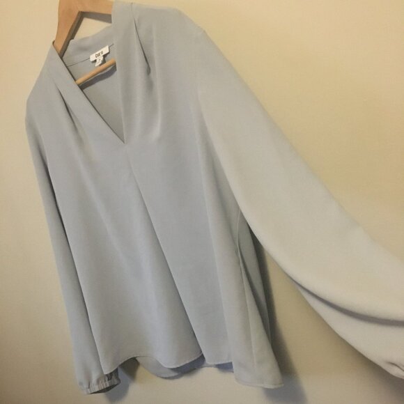 Bar III Pleated Poet Sleeve Blouse - Picture 6 of 16